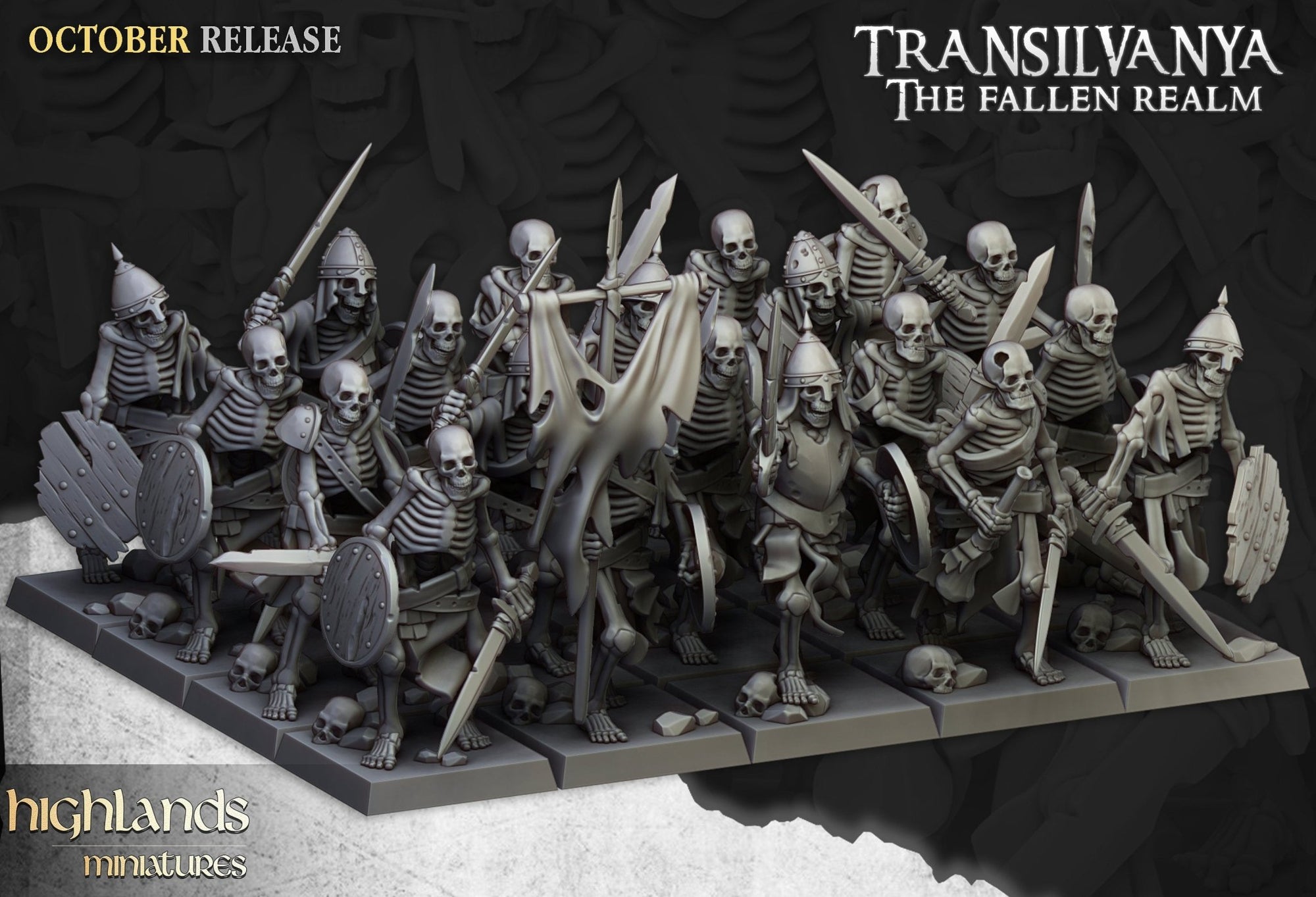 Skeleton Warriors with Swords - Highlands Miniatures - Sigmarite Boutique