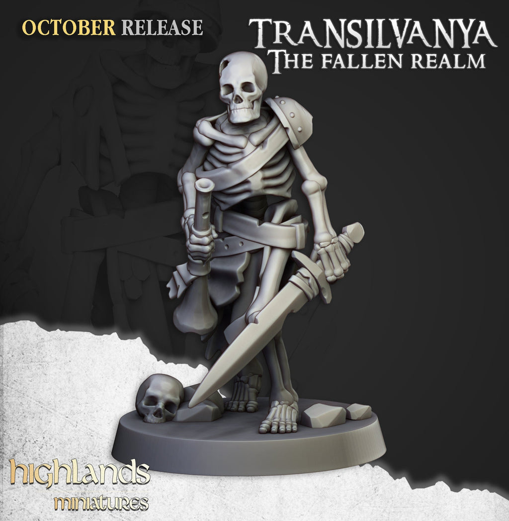 Skeleton Warriors with Swords - Highlands Miniatures - Sigmarite Boutique