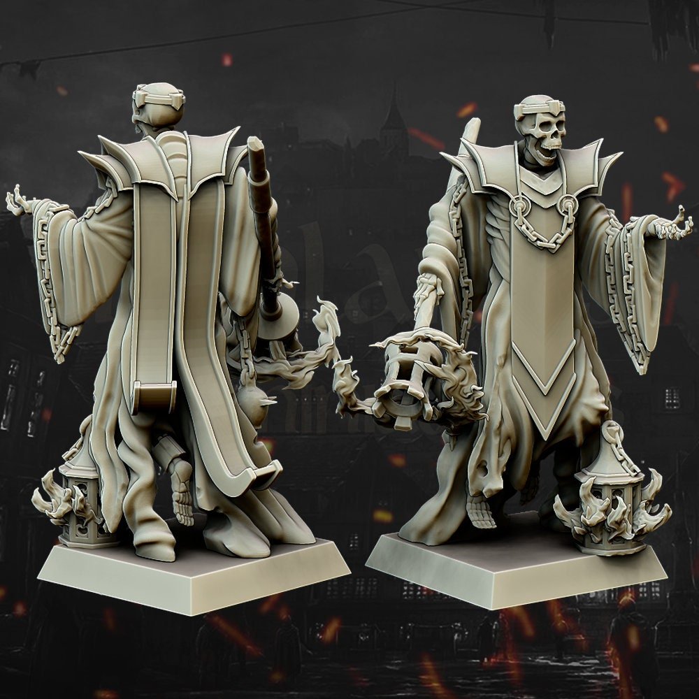 Skeleton Wizard Hero - Highlands Miniatures - Sigmarite Boutique