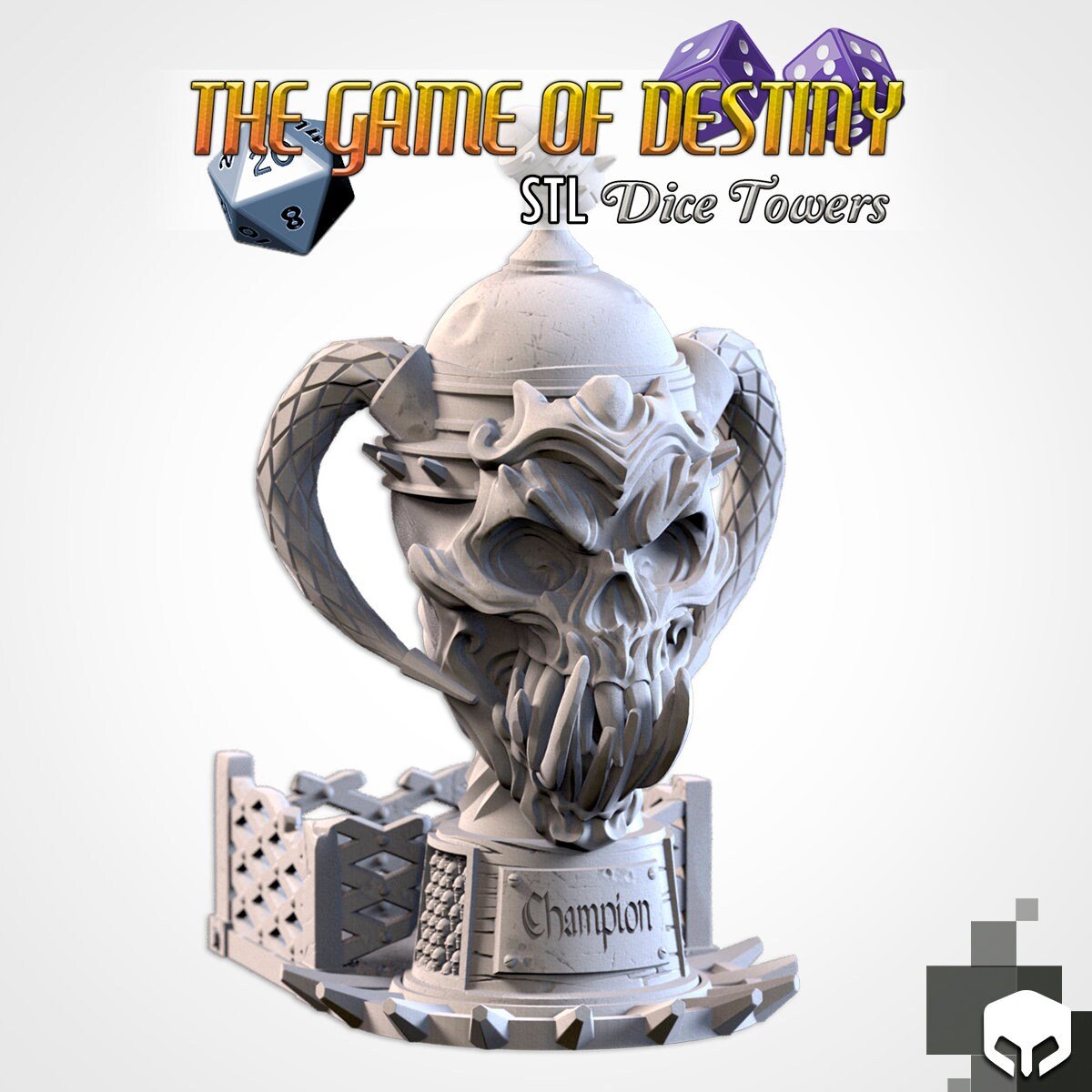 Skull Trophy - Dice Tower - Txarli Factory - Sigmarite Boutique