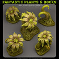 Slimy Swamp Flowers - Fantasy Scatter Terrain for DnD, RPGs & 28mm Wargaming Resin Printed Terrain Set - Sigmarite Boutique
