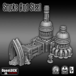 Smoke and Steel - Forbidden Prints - 3D Printed Sci-Fi Terrain - Sigmarite Boutique