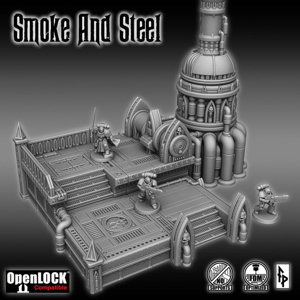 Smoke and Steel - Forbidden Prints - 3D Printed Sci-Fi Terrain - Sigmarite Boutique