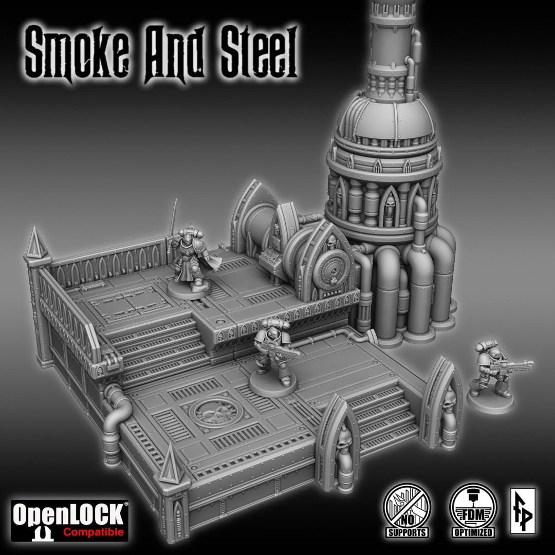 Smoke and Steel - Forbidden Prints - 3D Printed Sci-Fi Terrain - Sigmarite Boutique