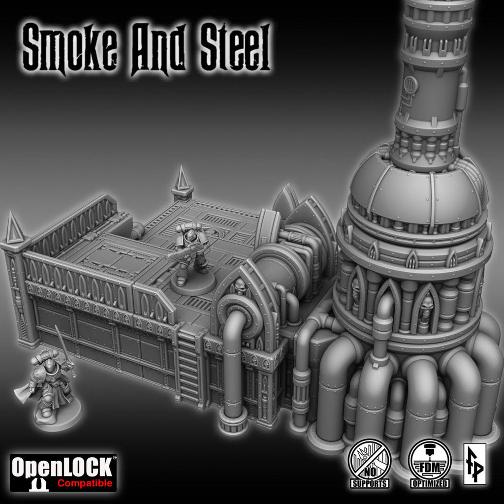 Smoke and Steel - Forbidden Prints - 3D Printed Sci-Fi Terrain - Sigmarite Boutique