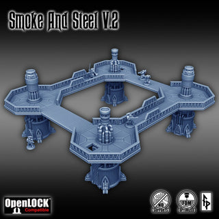 Smoke and Steel Part 2 - Forbidden Prints - 3D Printed Sci-Fi Terrain - Sigmarite Boutique