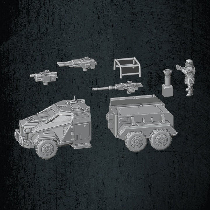Solaryn Dragoon Armored Scout Vehicle - Quartermaster 3D - Sigmarite Boutique