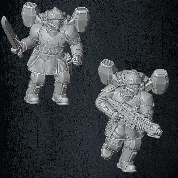 Solaryn Dragoon Drop Troopers - Quartermaster 3D - Sigmarite Boutique