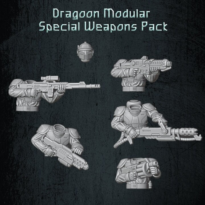 Solaryn Dragoon Modular Special Weapons - Quartermaster 3D - Sigmarite Boutique