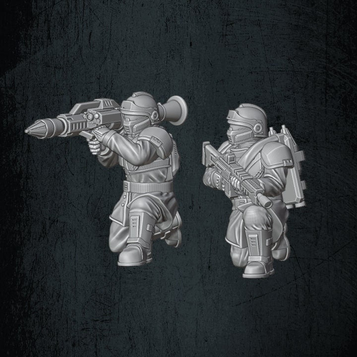 Solaryn Dragoon Rocket Launcher Teams - Quartermaster 3D - Sigmarite Boutique