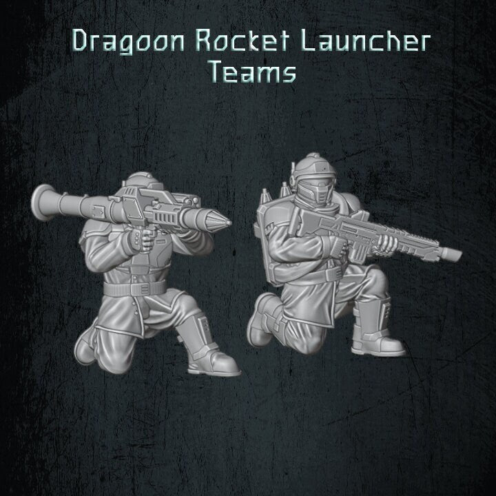 Solaryn Dragoon Rocket Launcher Teams - Quartermaster 3D - Sigmarite Boutique