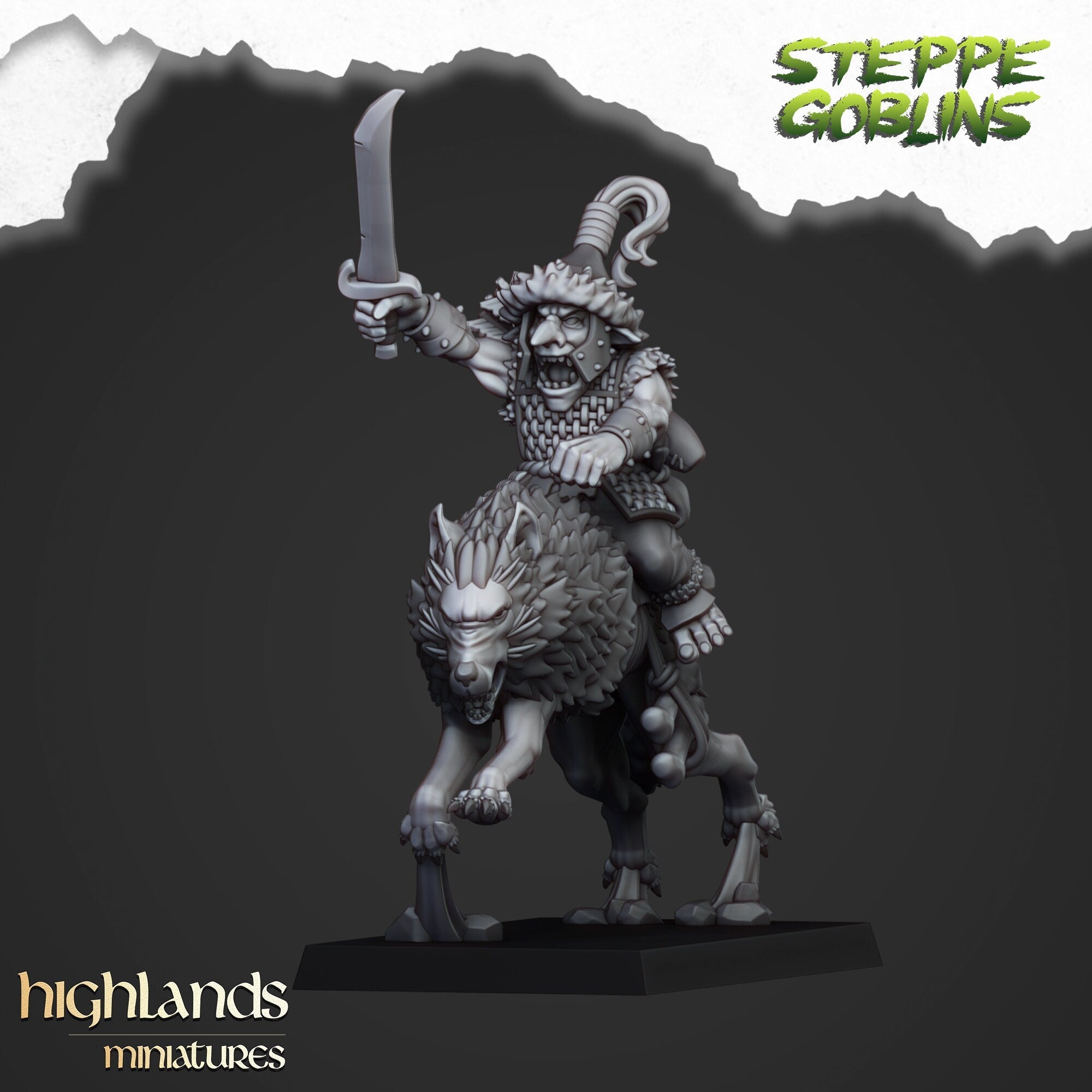 Steppe Goblin Wolf Cavalry - Highlands Miniatures - Sigmarite Boutique