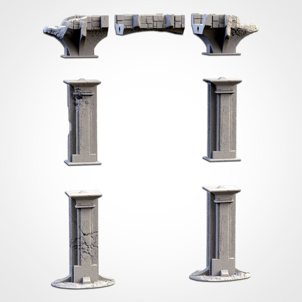 Stone Bridges - Scifi Terrain - 3D Printed PLA Plastic - Txarli Factory - Sigmarite Boutique