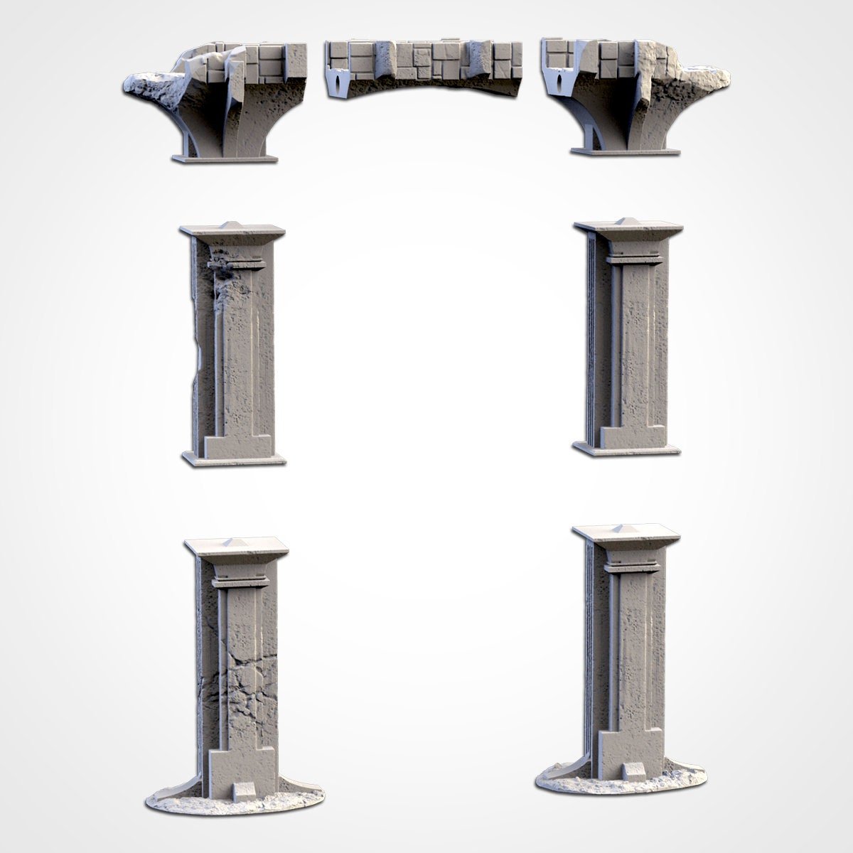 Stone Bridges - Scifi Terrain - 3D Printed PLA Plastic - Txarli Factory - Sigmarite Boutique