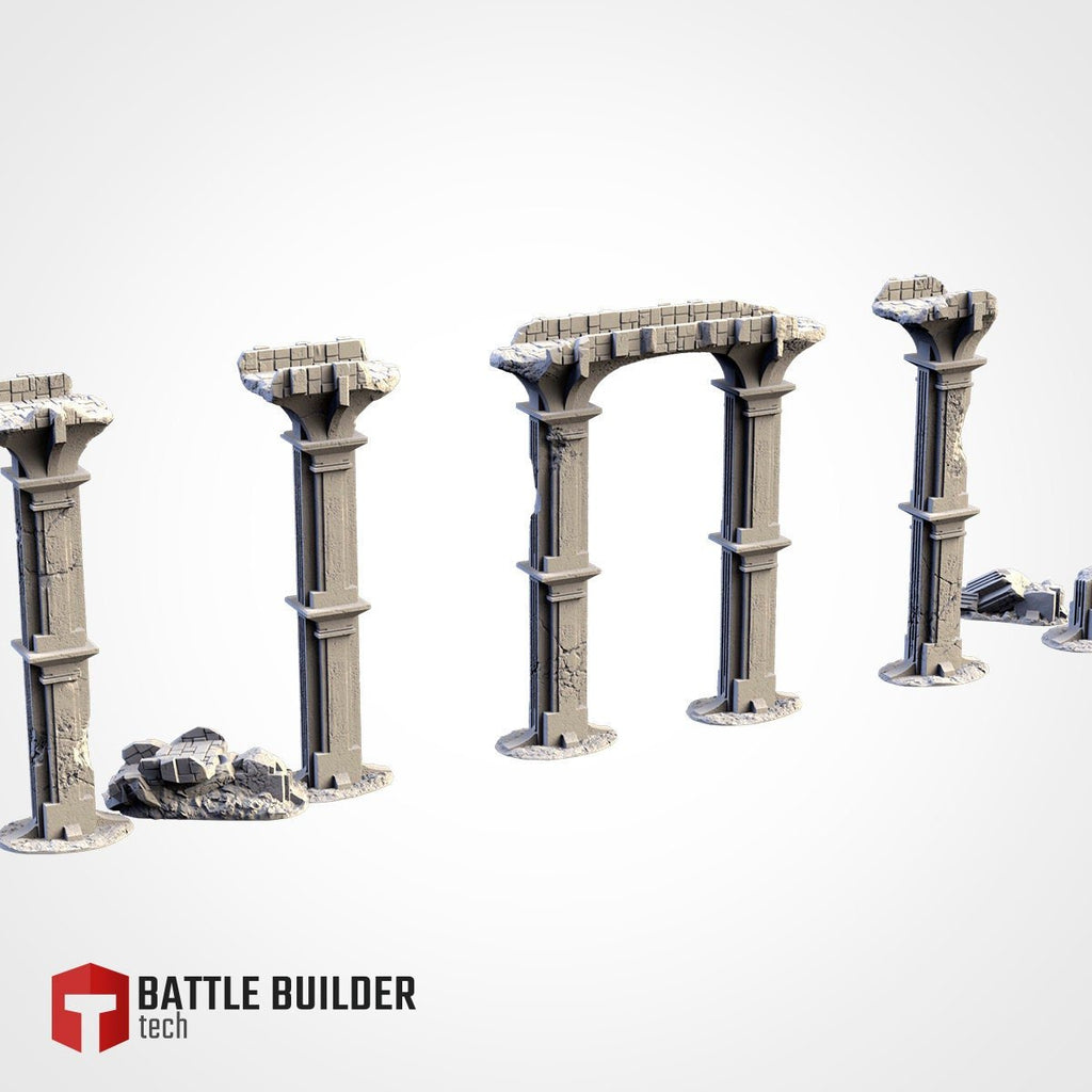 Stone Bridges - Scifi Terrain - 3D Printed PLA Plastic - Txarli Factory - Sigmarite Boutique