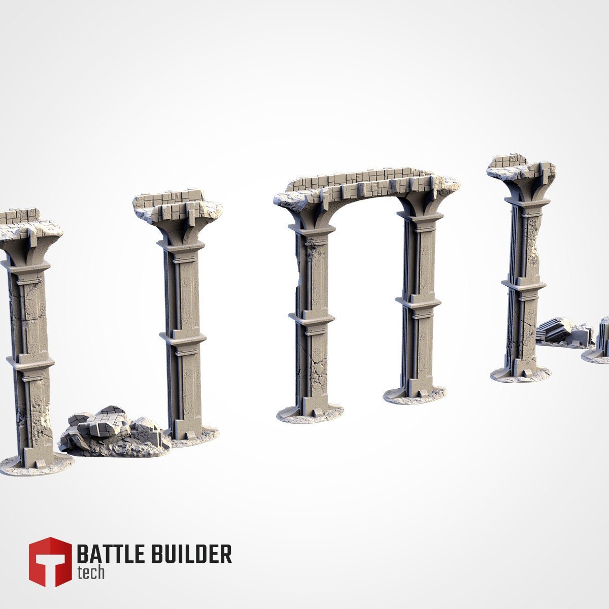 Stone Bridges - Scifi Terrain - 3D Printed PLA Plastic - Txarli Factory - Sigmarite Boutique