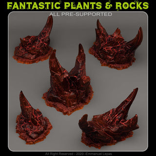 Stones from Hell - Fantasy Scatter Terrain for DnD, RPGs & 28mm Wargaming Resin Printed Terrain Set - Sigmarite Boutique