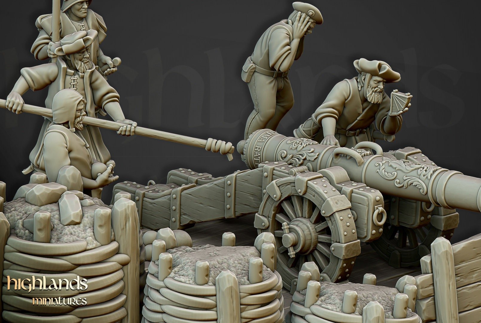 Sunland Artillery Battery - Highlands Miniatures - Sigmarite Boutique