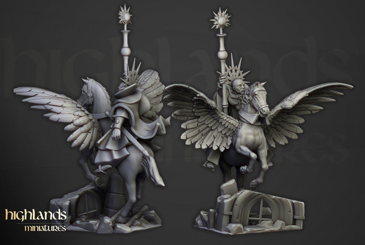 Sunland High Wizard on Pegasus - Highlands Miniatures - Sigmarite Boutique