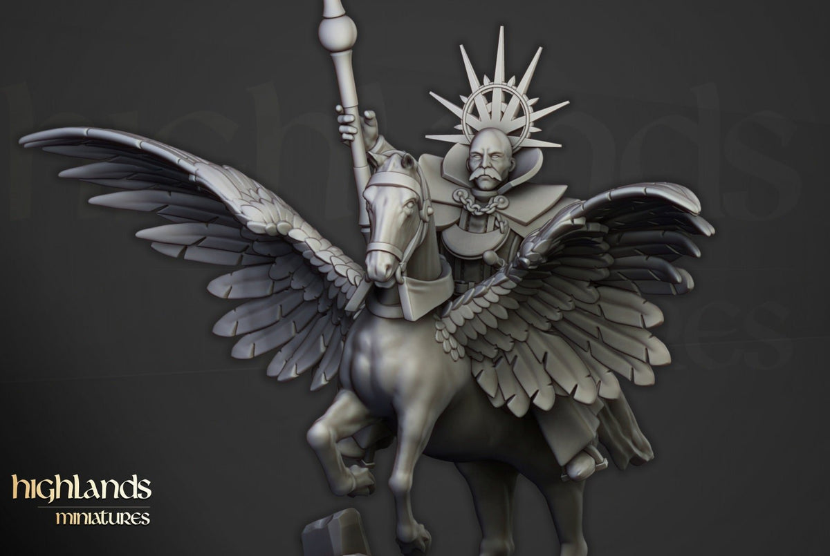 Sunland High Wizard on Pegasus - Highlands Miniatures - Sigmarite Boutique