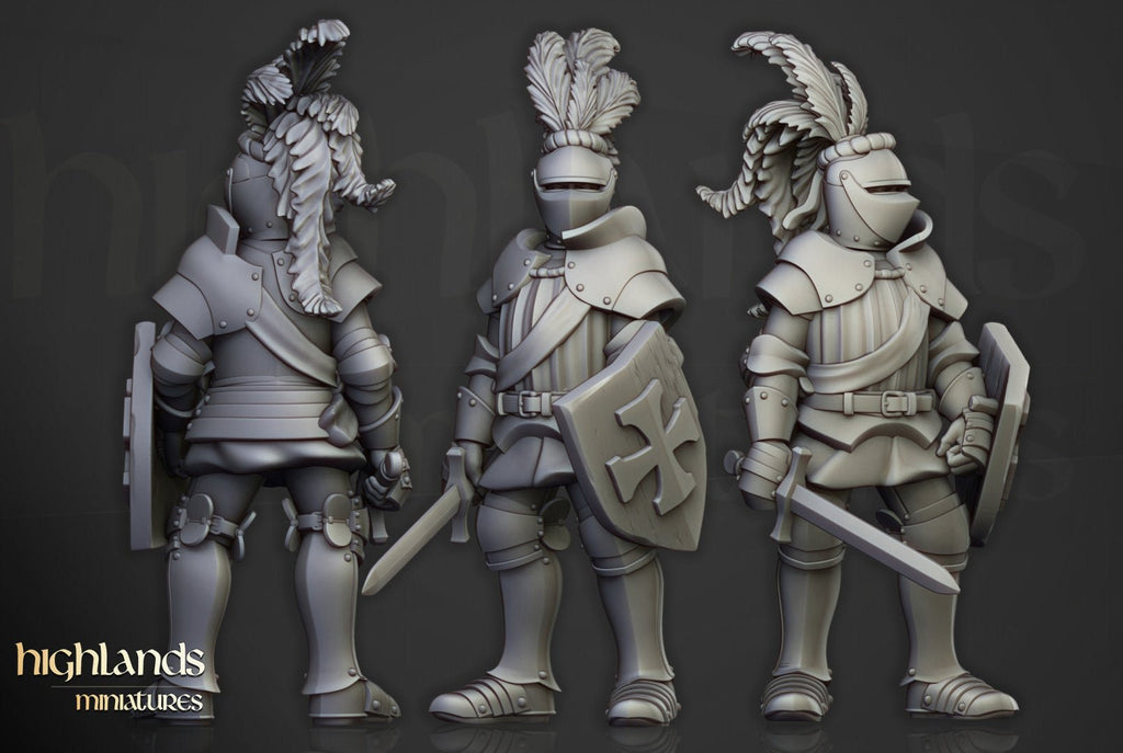 Sunland Knights on Foot - Highlands Miniatures - Sigmarite Boutique