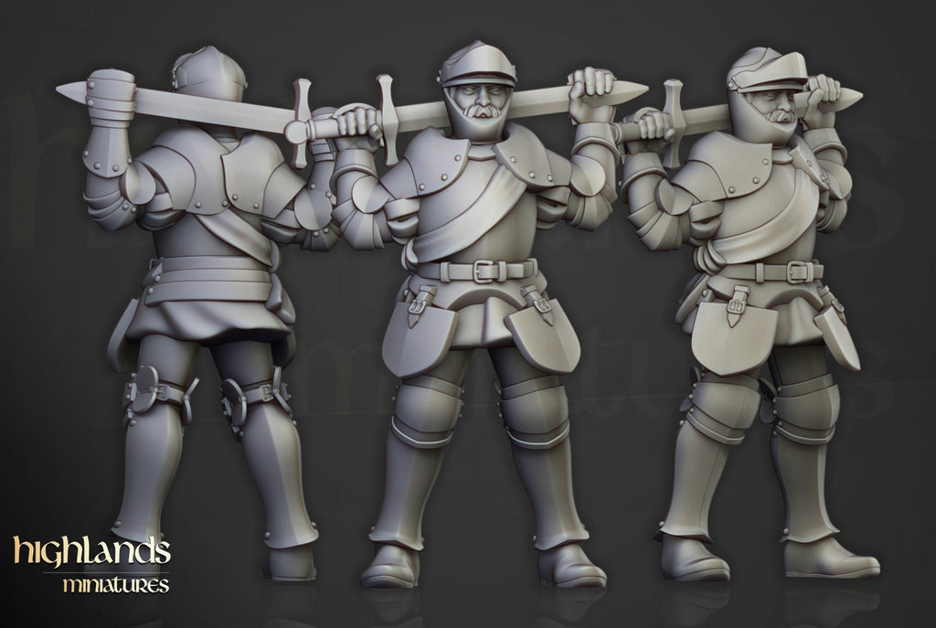 Sunland Knights on Foot - Highlands Miniatures - Sigmarite Boutique