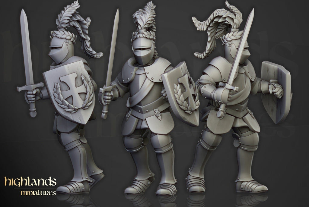 Sunland Knights on Foot - Highlands Miniatures - Sigmarite Boutique