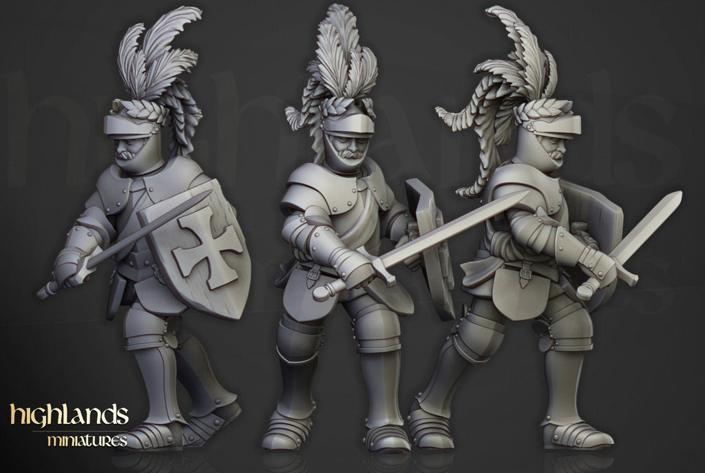 Sunland Knights on Foot - Highlands Miniatures - Sigmarite Boutique