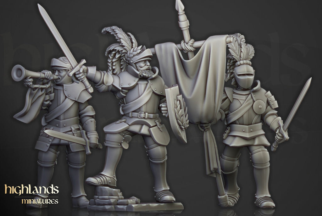 Sunland Knights on Foot - Highlands Miniatures - Sigmarite Boutique
