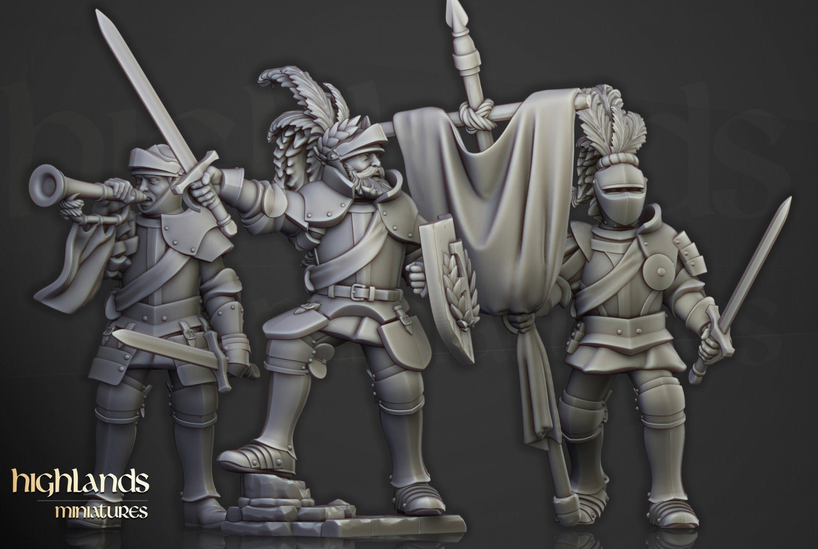 Sunland Knights on Foot - Highlands Miniatures - Sigmarite Boutique
