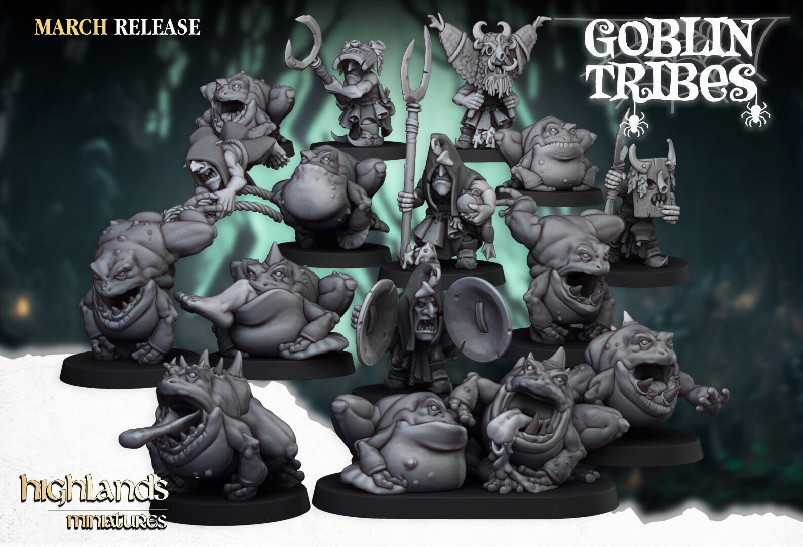 Swamp Goblin Frog Herders - Goblin Tribes - Highlands Miniatures - Sigmarite Boutique