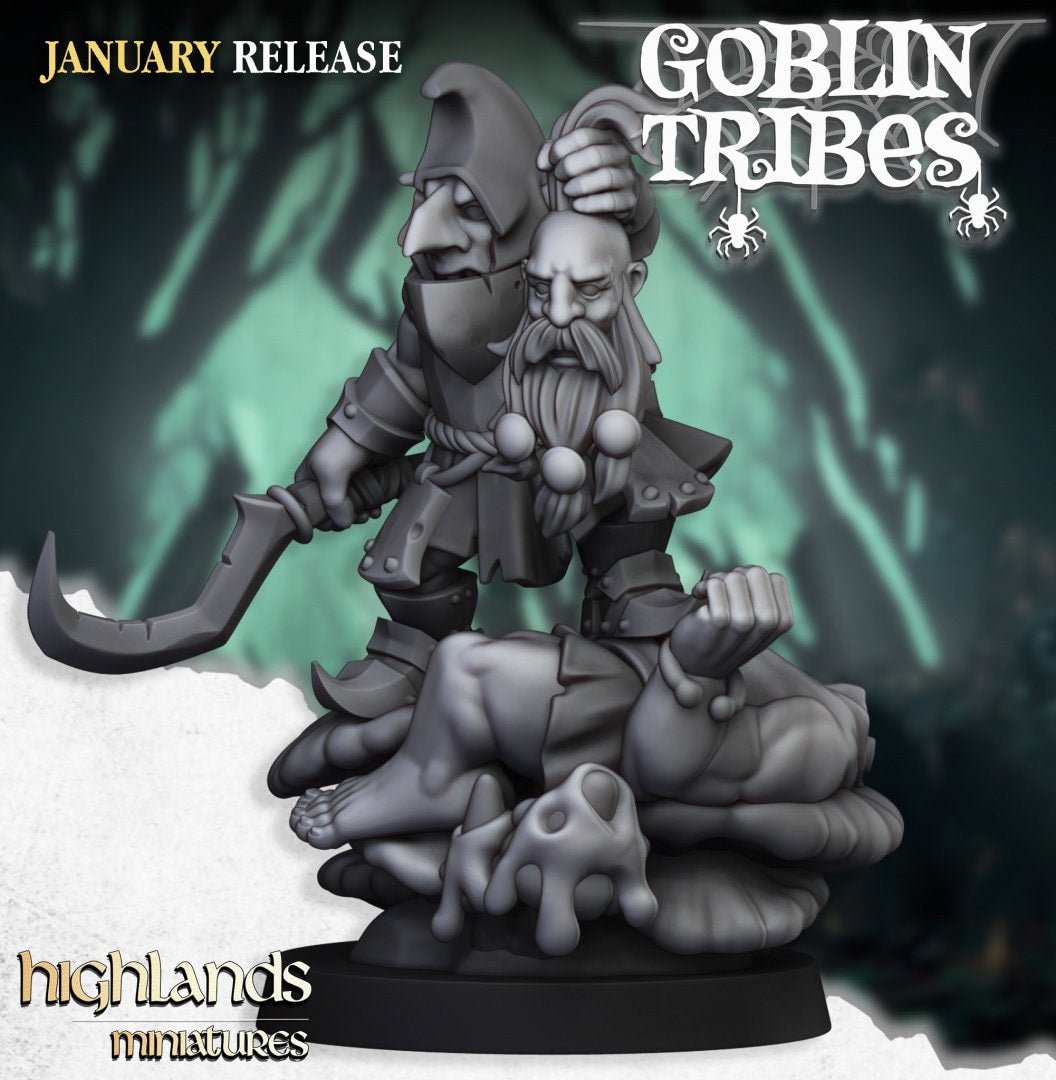 Swamp Goblin Leader - Goblin Tribes - Highlands Miniatures - Sigmarite Boutique
