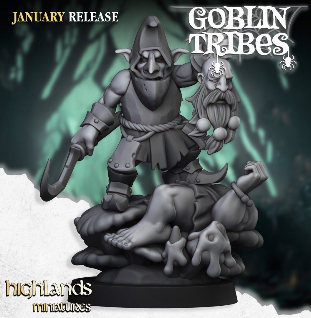 Swamp Goblin Leader - Goblin Tribes - Highlands Miniatures - Sigmarite Boutique