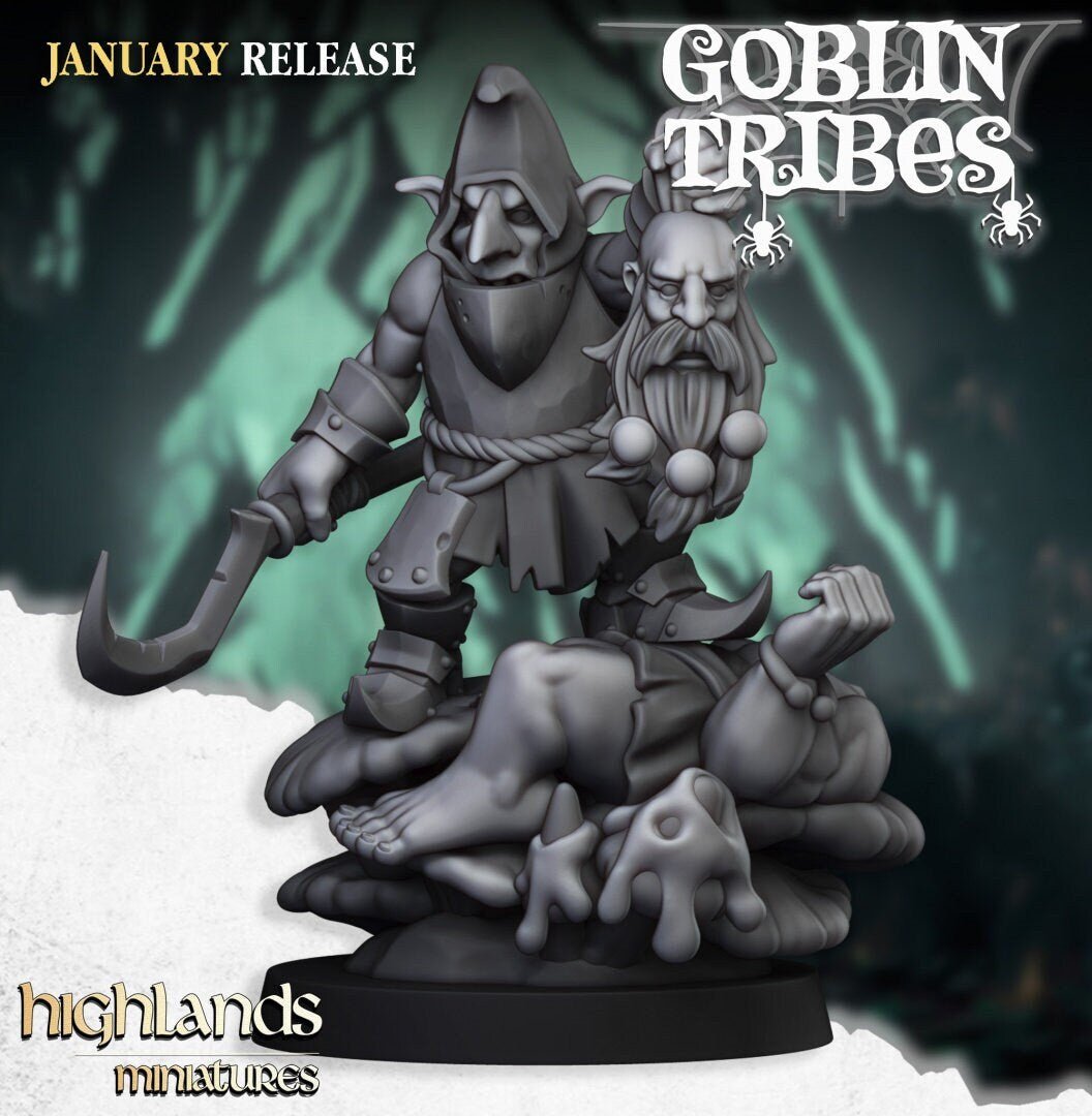 Swamp Goblin Leader - Goblin Tribes - Highlands Miniatures - Sigmarite Boutique