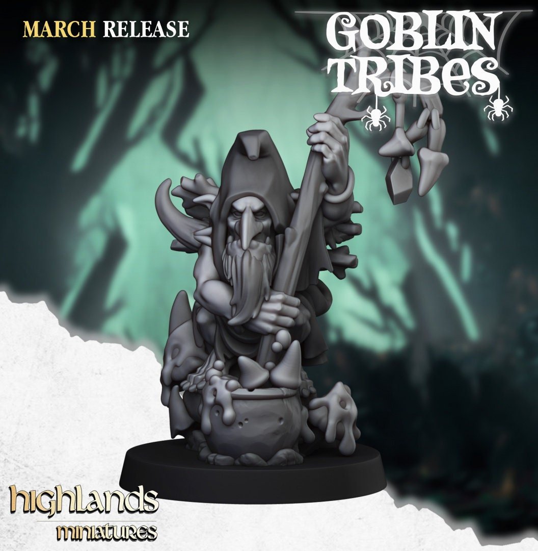 Swamp Goblin Shaman - Goblin Tribes - Highlands Miniatures - Sigmarite Boutique