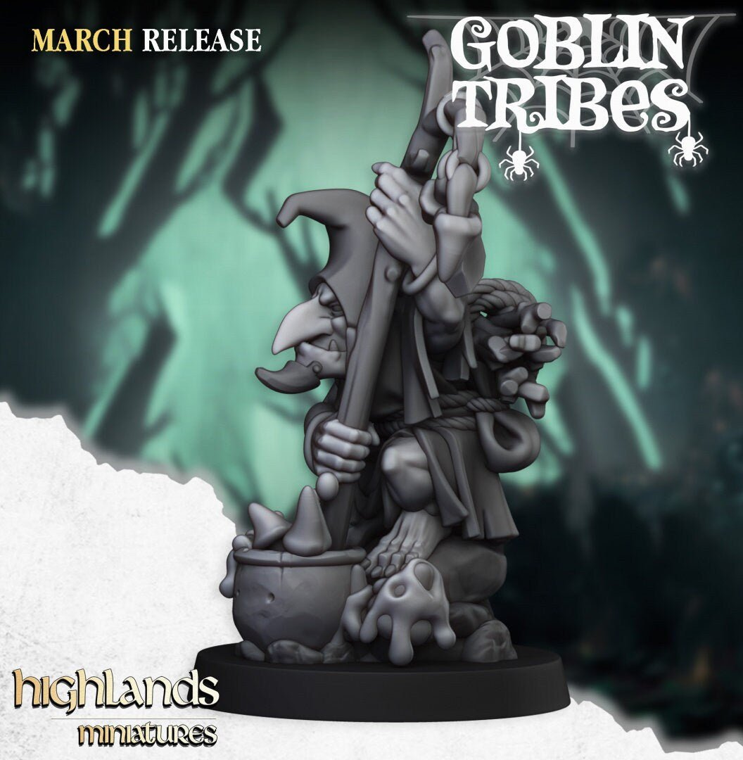 Swamp Goblin Shaman - Goblin Tribes - Highlands Miniatures - Sigmarite Boutique