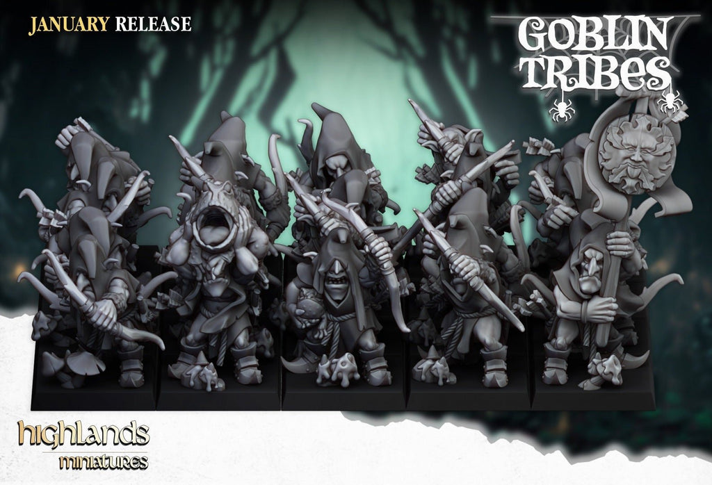 Swamp Goblins with Bows - Goblin Tribes - Highlands Miniatures - Sigmarite Boutique