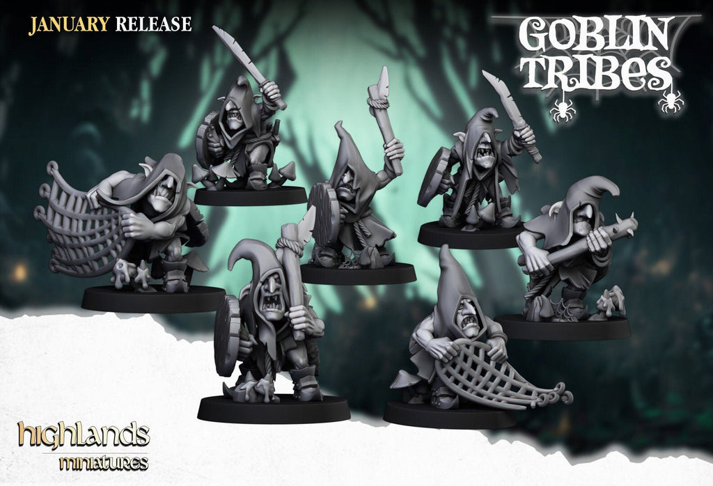 Swamp Goblins with Hand Weapons - Goblin Tribes - Highlands Miniatures - Sigmarite Boutique