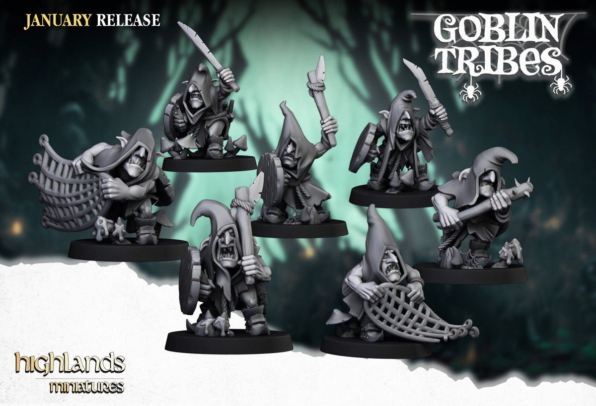Swamp Goblins with Hand Weapons - Goblin Tribes - Highlands Miniatures - Sigmarite Boutique