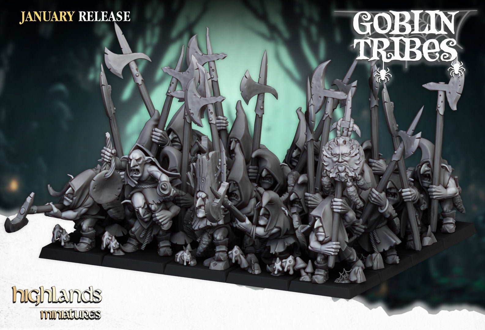 Swamp Goblins with Pikes - Goblin Tribes - Highlands Miniatures - Sigmarite Boutique
