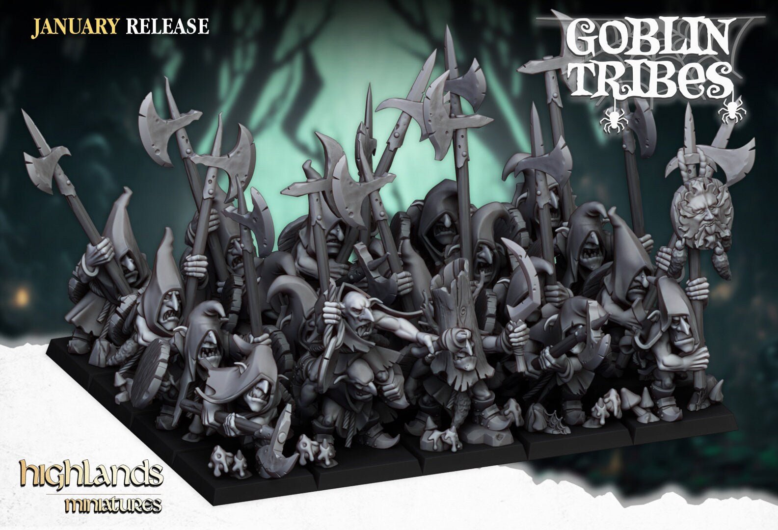 Swamp Goblins with Pikes - Goblin Tribes - Highlands Miniatures - Sigmarite Boutique