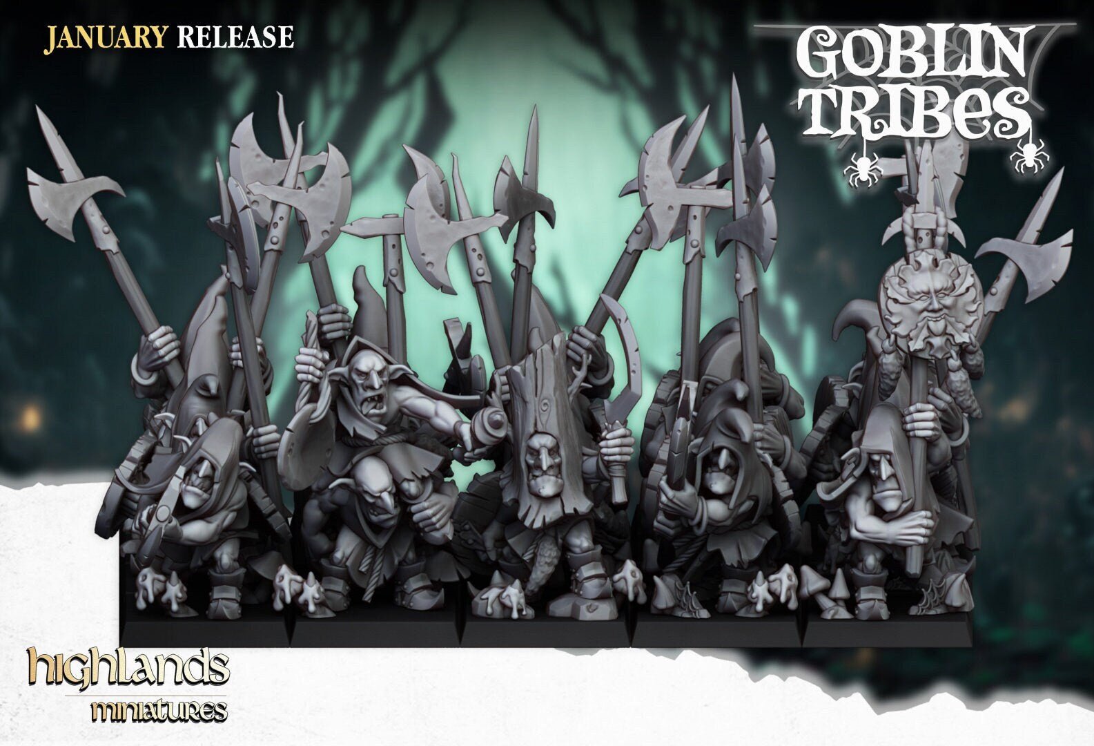 Swamp Goblins with Pikes - Goblin Tribes - Highlands Miniatures - Sigmarite Boutique
