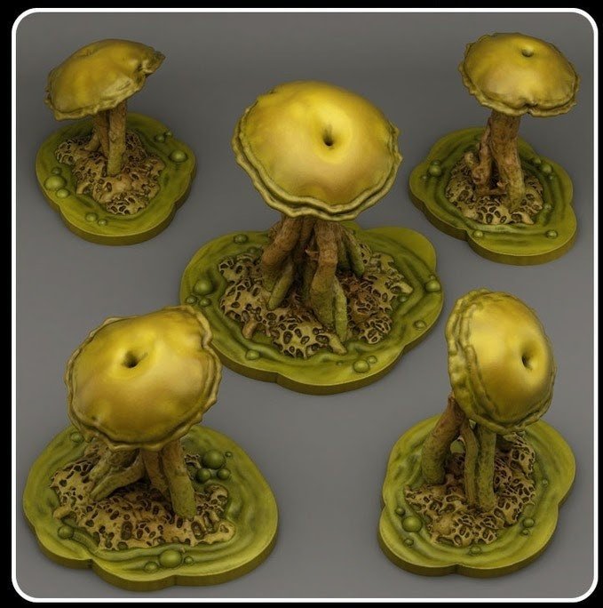 Swamp Mushrooms - Fantastic Plants and Rocks - Print Your Monsters - Sigmarite Boutique