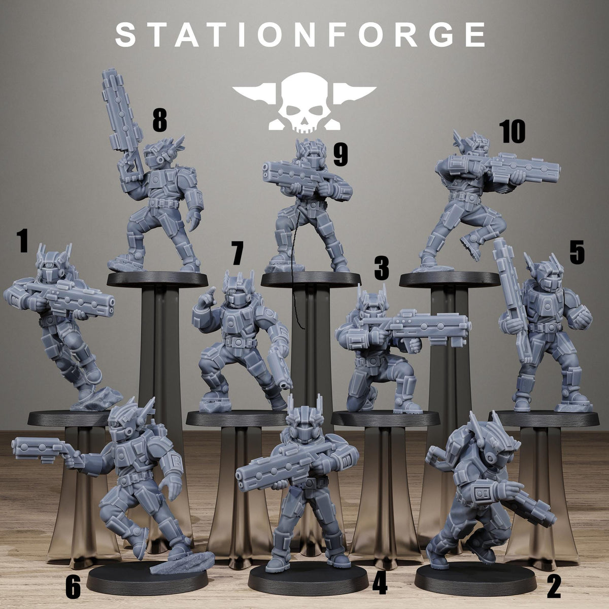 Tarion Assault Squad - Elite Strike Team Resin Miniatures for Sci-Fi Soldier Wargaming - Stationforge - Sigmarite Boutique