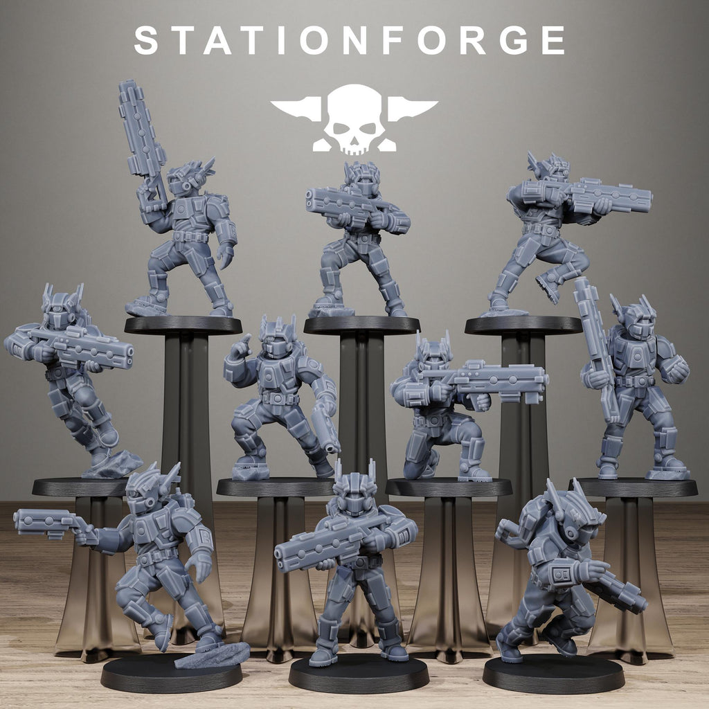 Tarion Assault Squad - Elite Strike Team Resin Miniatures for Sci-Fi Soldier Wargaming - Stationforge - Sigmarite Boutique