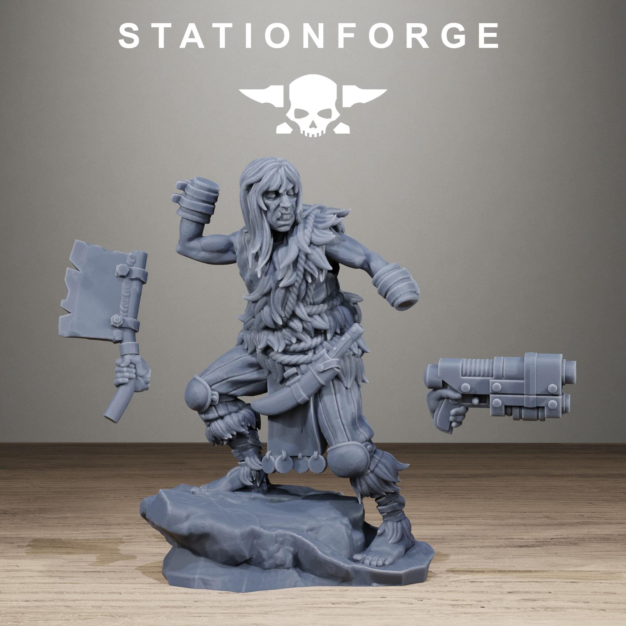Techno Savages Scrap Tribers - Resin Miniatures for Sci Fi Wargaming, RPGs & Hive Gangs - StationForge - Sigmarite Boutique