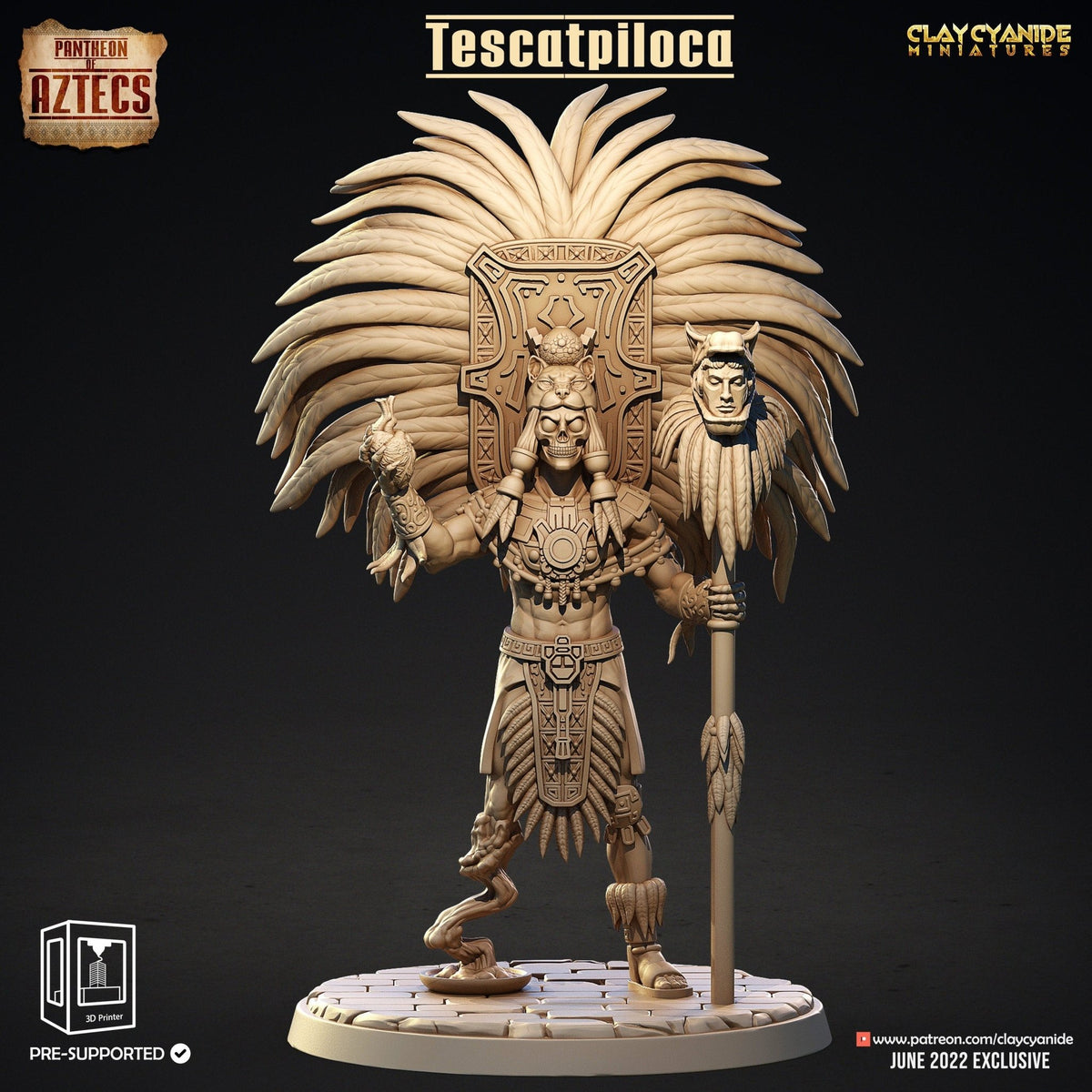 Tescatlipoca - Pantheon of the Aztecs - Clay Cyanide - Sigmarite Boutique
