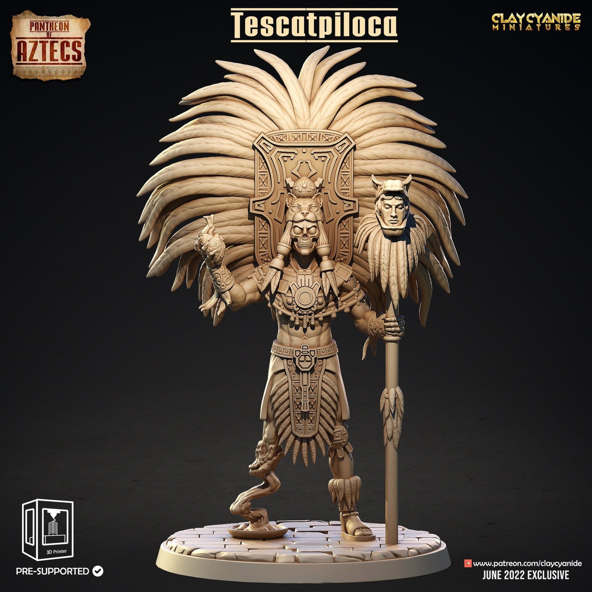 Tescatlipoca - Pantheon of the Aztecs - Clay Cyanide - Sigmarite Boutique