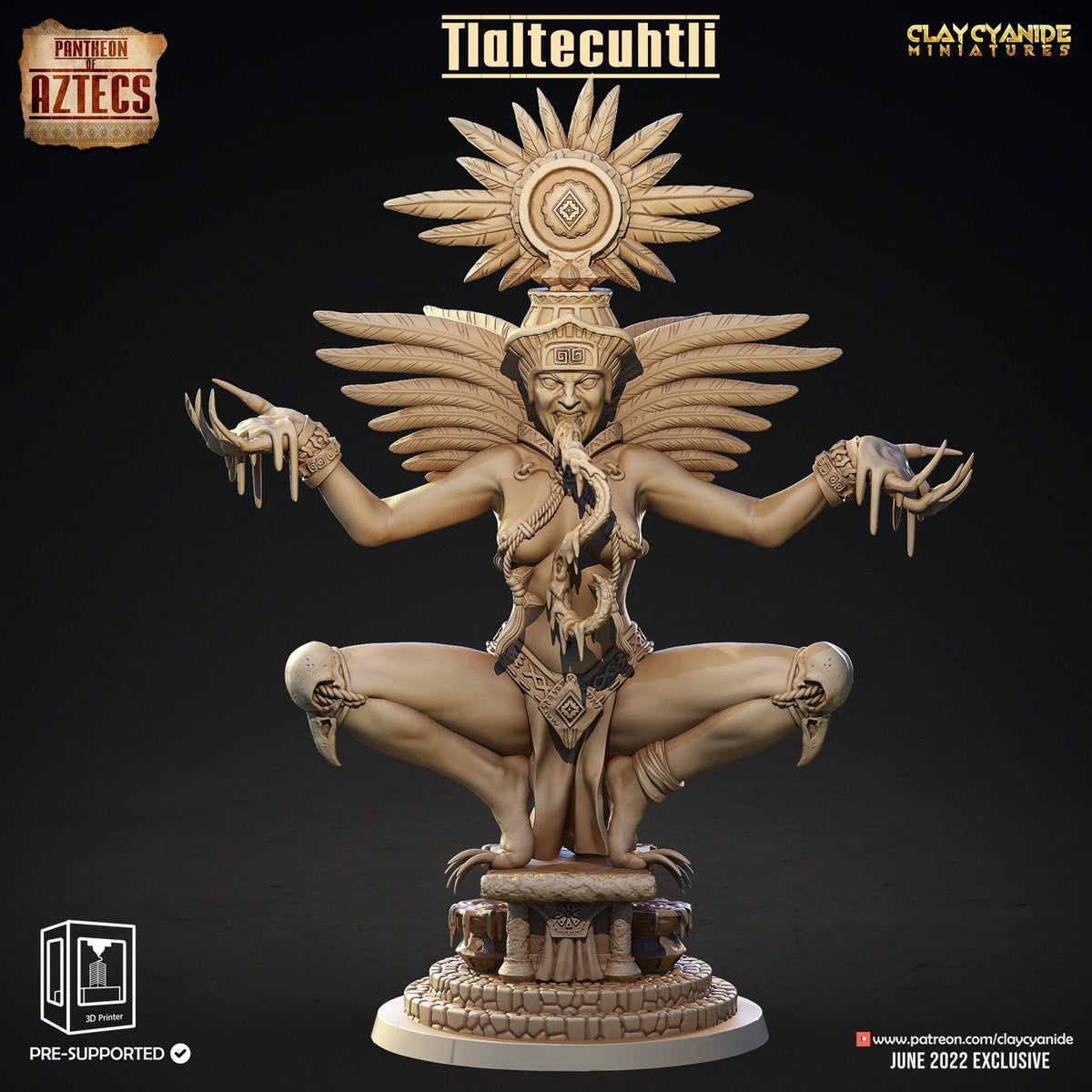 Tlaltecuhtli - Pantheon of the Aztecs - Clay Cyanide - Sigmarite Boutique