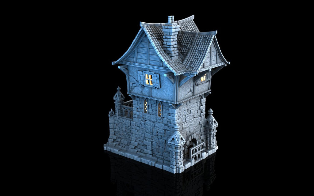 Tombstone Residence - Multi-Level 28mm Fantasy Terrain with Playable Interior - Sigmarite Boutique